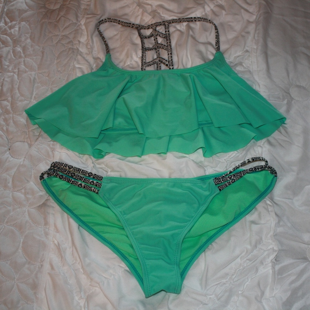 Rue 21 Ruffle Top Bathing Suit